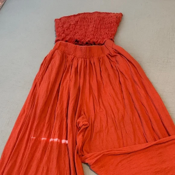 Free People Strapless Scarlet Jumpsuit - Picture 1 of 2